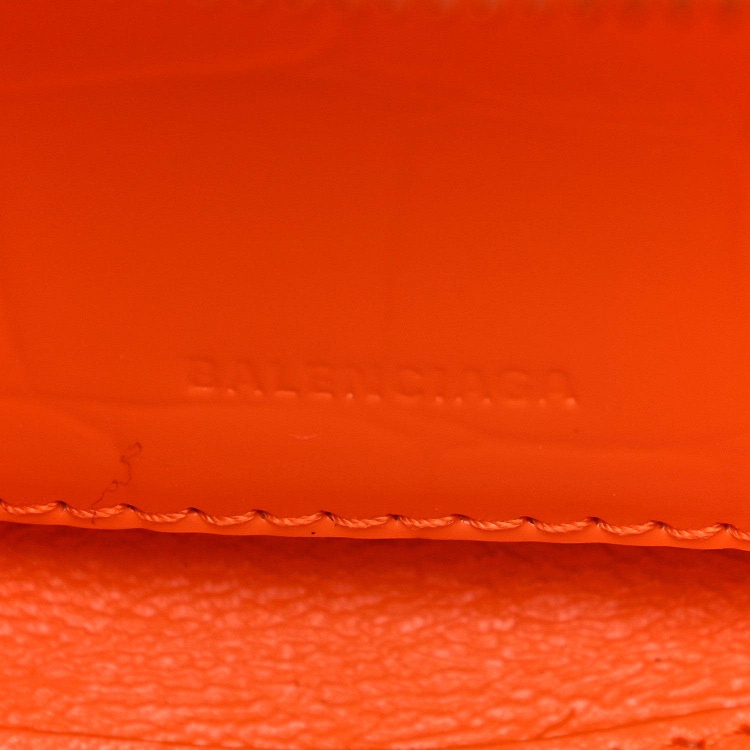 Balenciaga Semi Shiny Calfskin Crocodile Embossed Neo Classic Silver Hardware Nano City Crossbody Orange 6 of 12