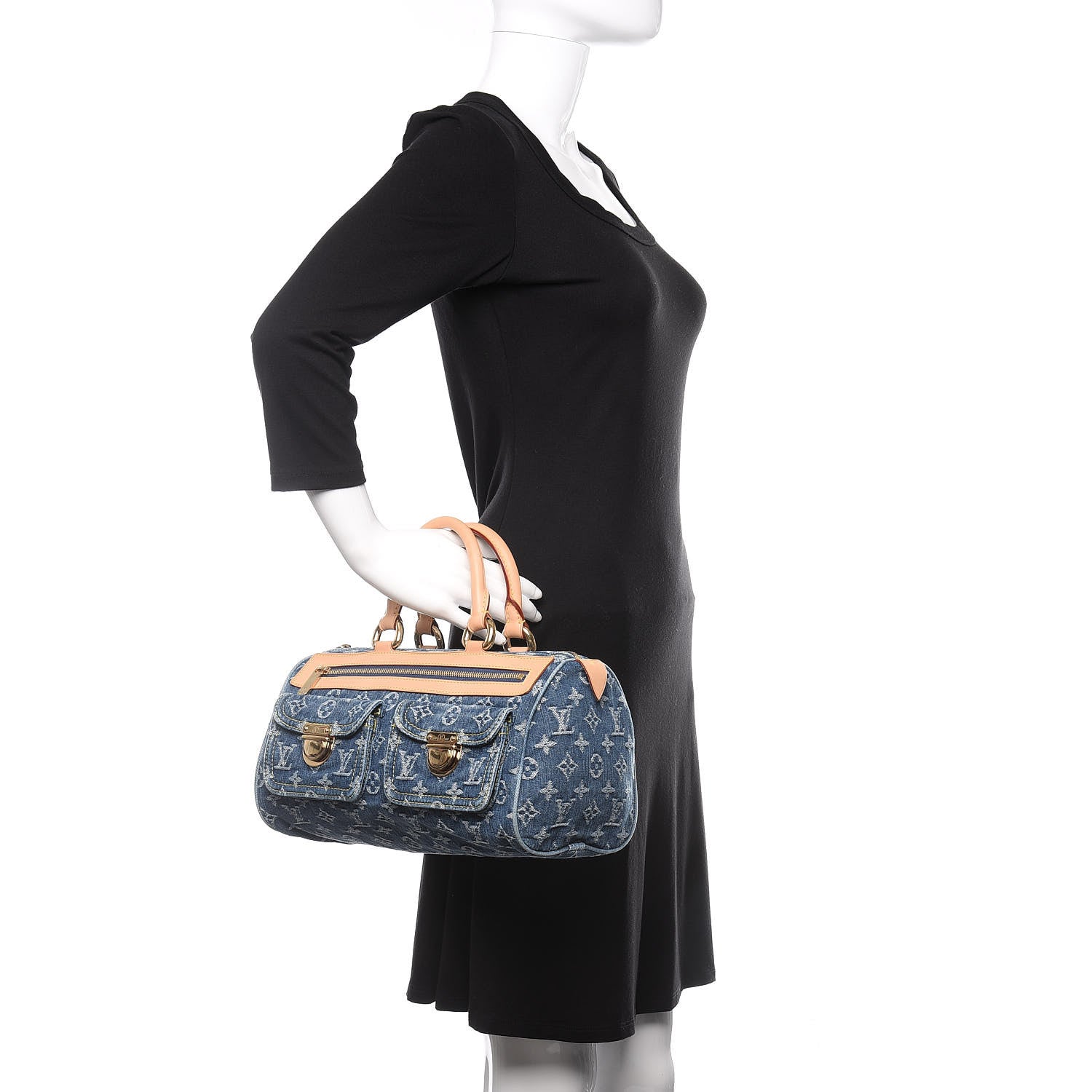 Louis Vuitton Monogram Denim Neo Speedy Blue 2 of 10