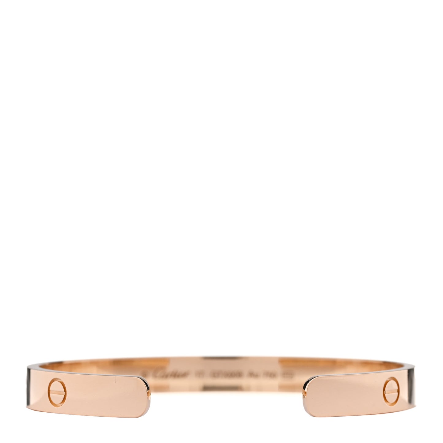 18K Yellow Gold LOVE Cuff Bracelet 17