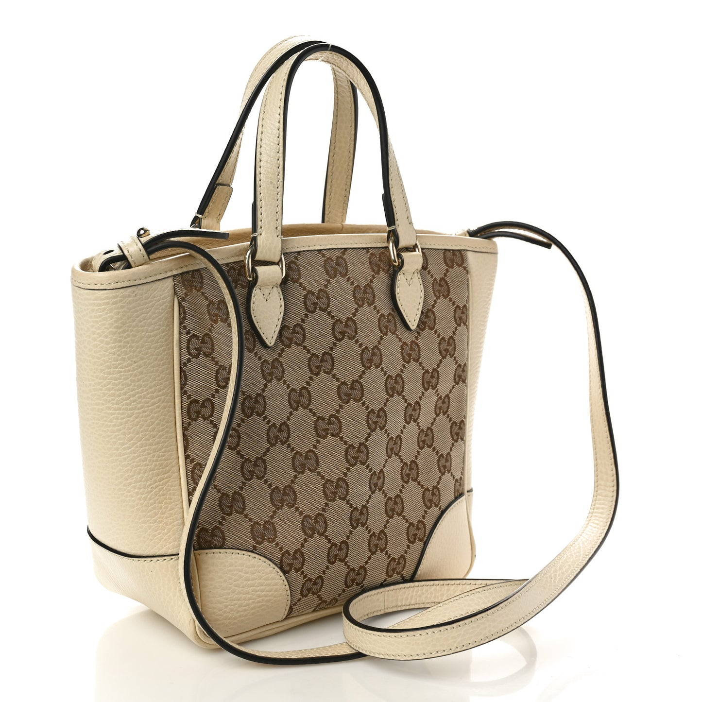 Monogram Small Bree Tote Beige White