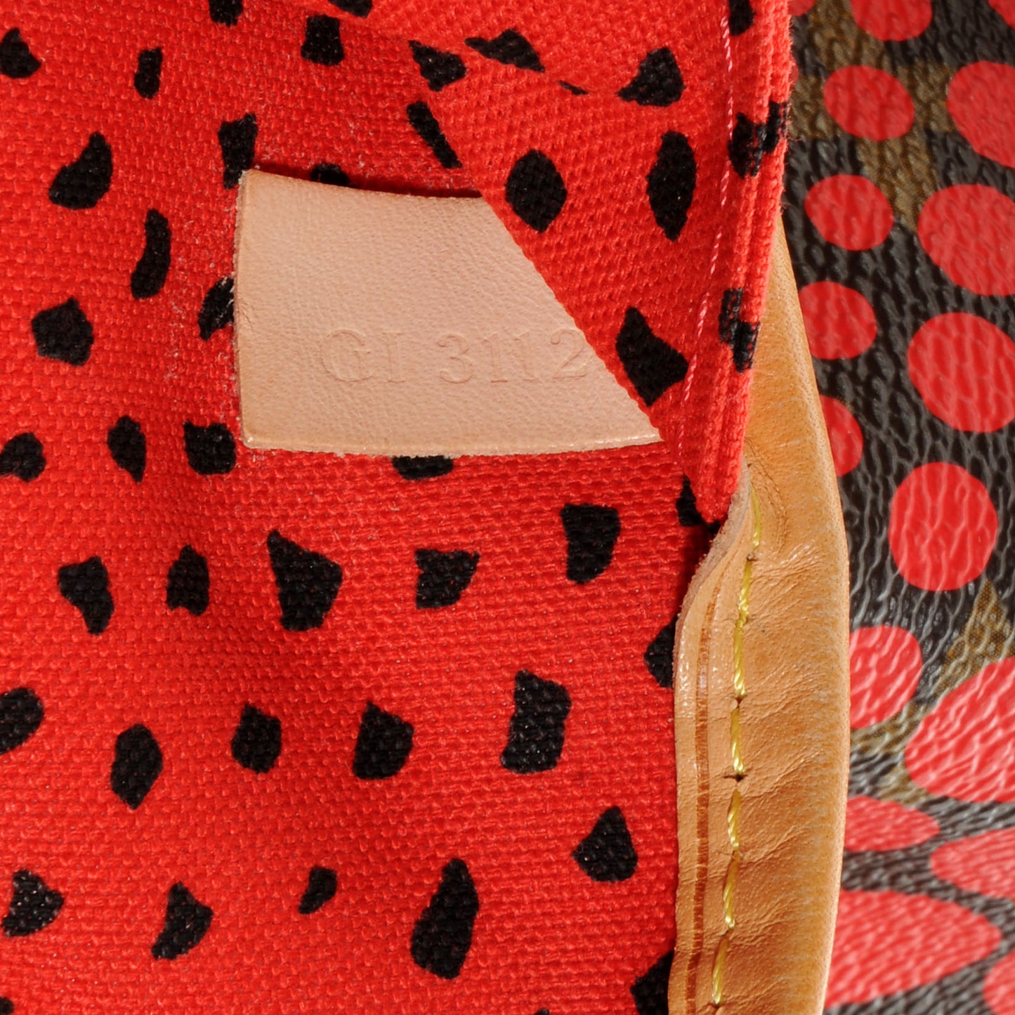 Monogram Kusama Waves Neverfull MM Red