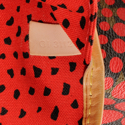 Louis Vuitton Monogram Kusama Waves Neverfull MM Red 6 of 7