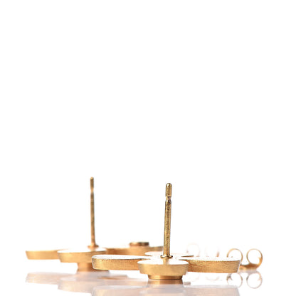 Chanel CC Cross Earrings Gold 3 of 6