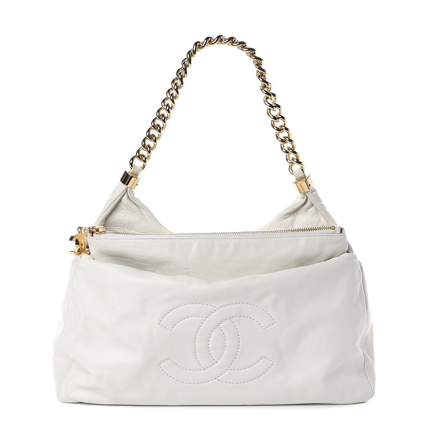 Chanel Calfskin Rodeo Drive Hobo White 1 of 9