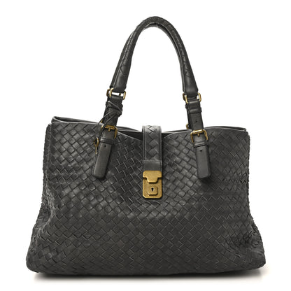 Bottega Veneta Nappa Intrecciato Medium Roma Tote Ferro Gray 1 of 10