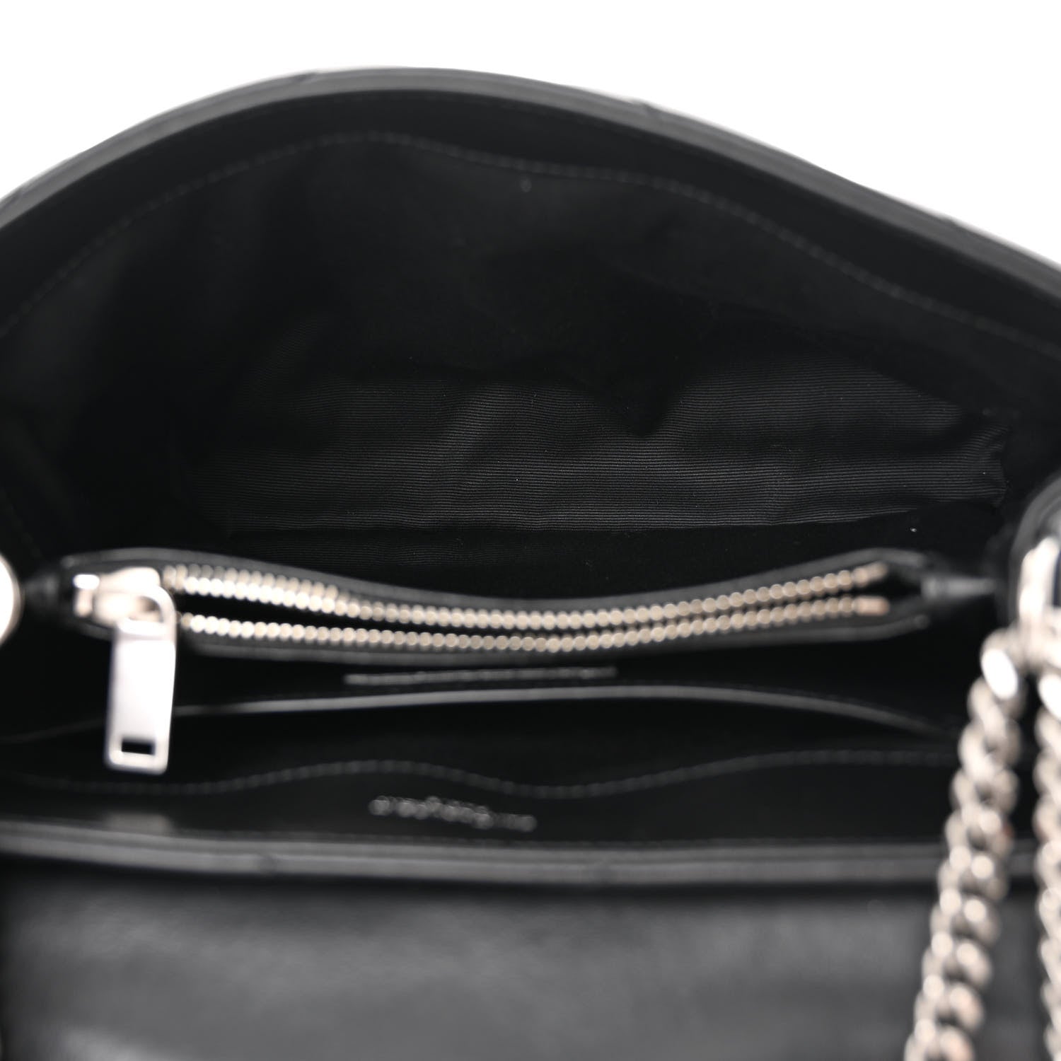 Saint Laurent Calfskin Y Quilted Monogram Small Loulou Chain Satchel Black 5 of 11