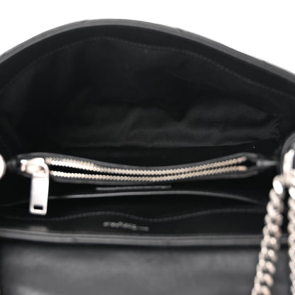 Saint Laurent Calfskin Y Quilted Monogram Small Loulou Chain Satchel Black 5 of 11
