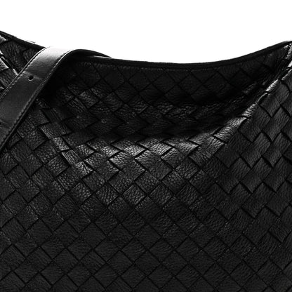 Bottega Veneta Deerskin Intrecciato Small Traveler Hobo Black 7 of 9