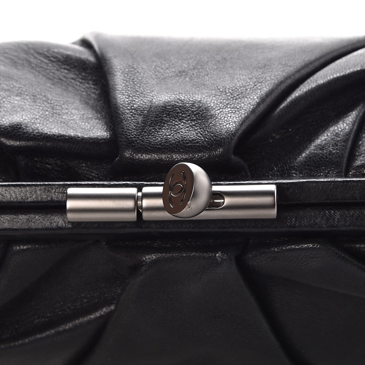 Lambskin Monte Carlo Clutch Black