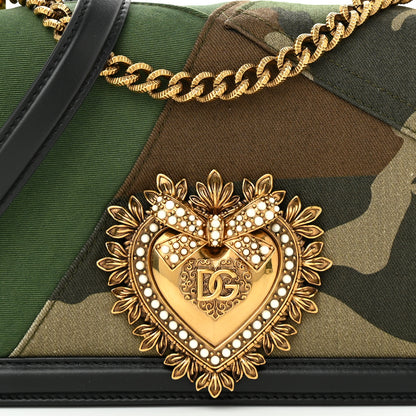 Dolce & Gabbana Calfskin Camouflage Pattern Medium Devotion Crossbody Bag 7 of 9