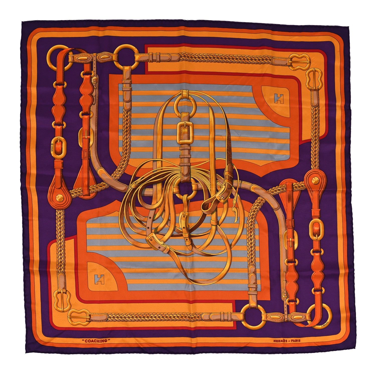 Hermes Silk Coaching Scarf 70 1 of 5