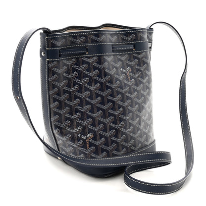 Goyard Goyardine Petit Flot Bucket Bag PM Navy 3 of 9