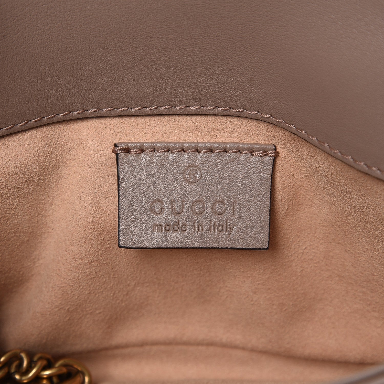 Gucci Calfskin Matelasse Super Mini GG Marmont Shoulder Bag Porcelain Rose 6 of 7
