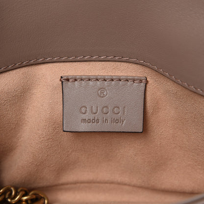 Gucci Calfskin Matelasse Super Mini GG Marmont Shoulder Bag Porcelain Rose 6 of 7
