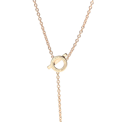 Hermes 18K Rose Gold Diamond Finesse Lariat Necklace 5 of 6