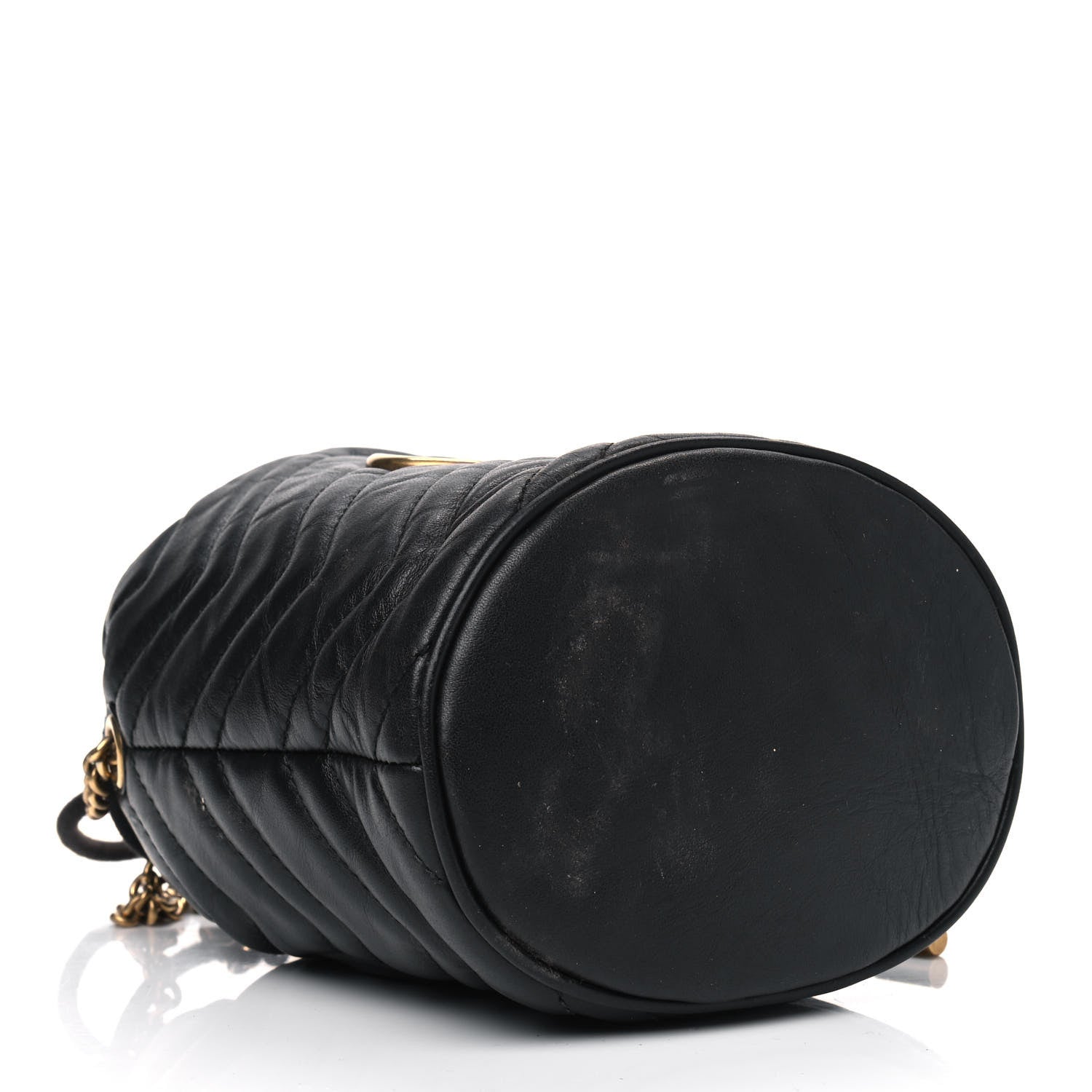 Gucci Calfskin Matelasse Mini GG Marmont 2.0 Bucket Bag Black 3 of 8