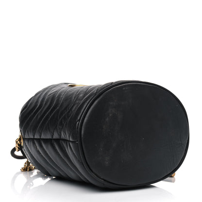 Gucci Calfskin Matelasse Mini GG Marmont 2.0 Bucket Bag Black 3 of 8