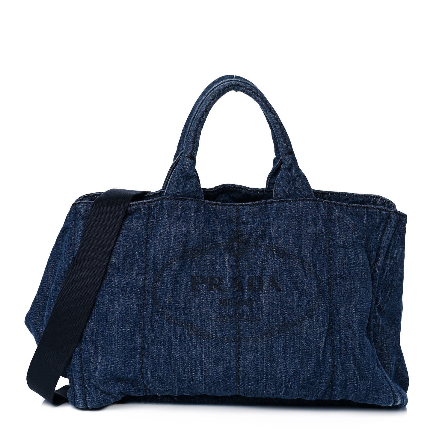Denim Logo Tote Avio