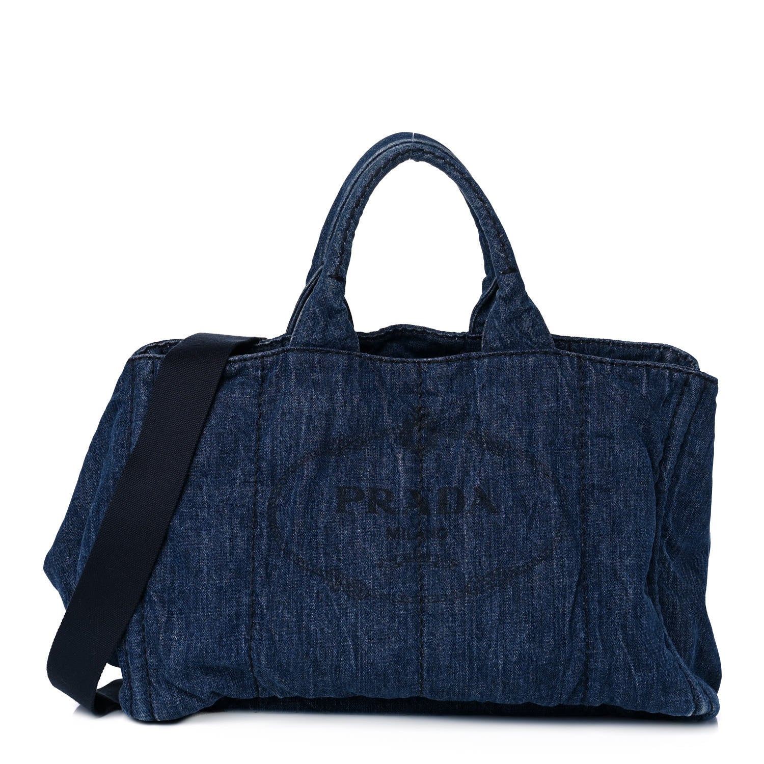 Prada Denim Logo Tote Avio 1 of 10
