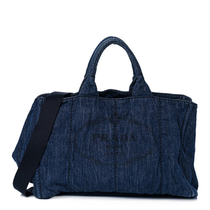 Prada Denim Logo Tote Avio 1 of 10