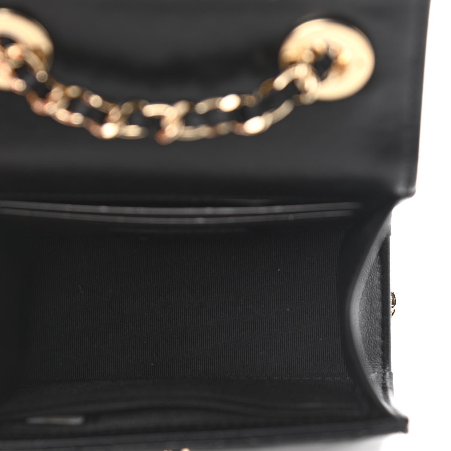 Chanel Lambskin Quilted Mini Trendy CC Chain Wallet Black 5 of 12