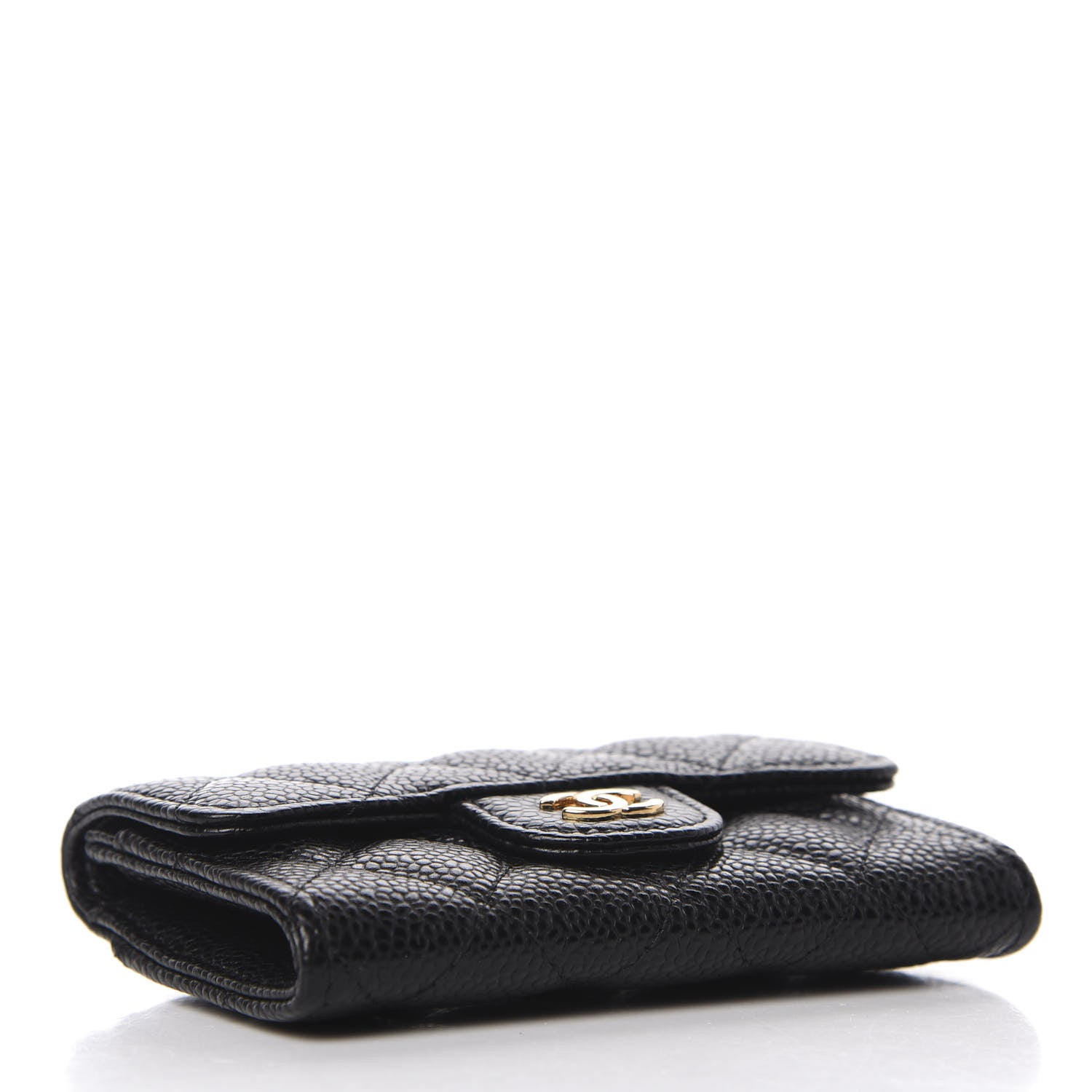 Chanel Caviar Quilted Flap Card Holder Wallet Black 4 of 8