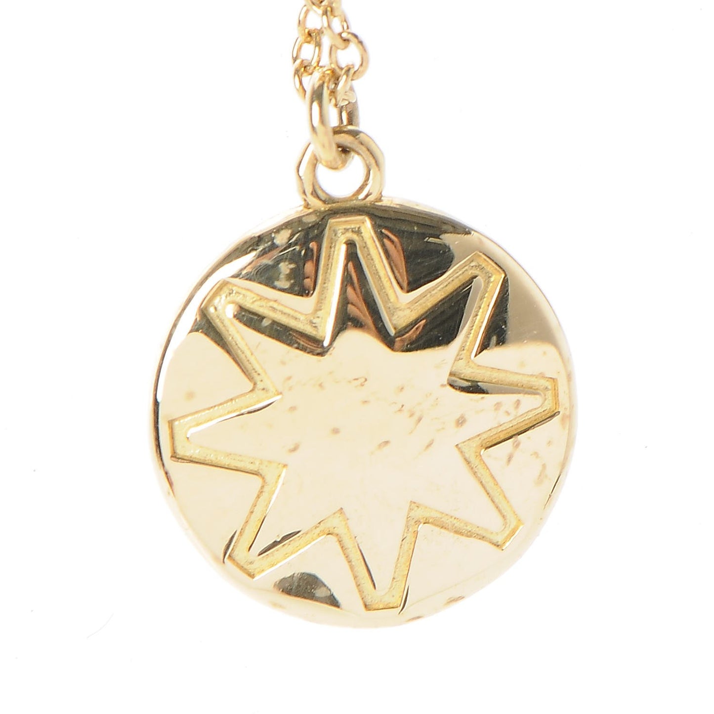 18K Yellow Gold Diamond Enamel Paloma Picasso Venezia Stella Pendant Necklace Blue