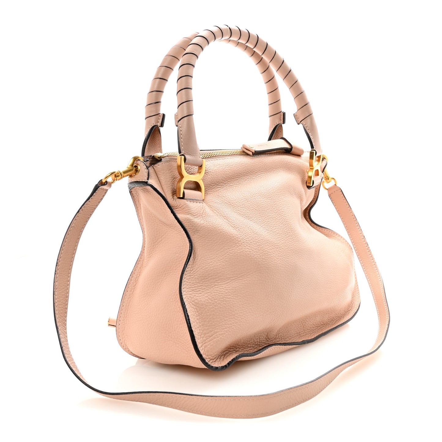 Calfskin Medium Marcie Satchel Blush Nude