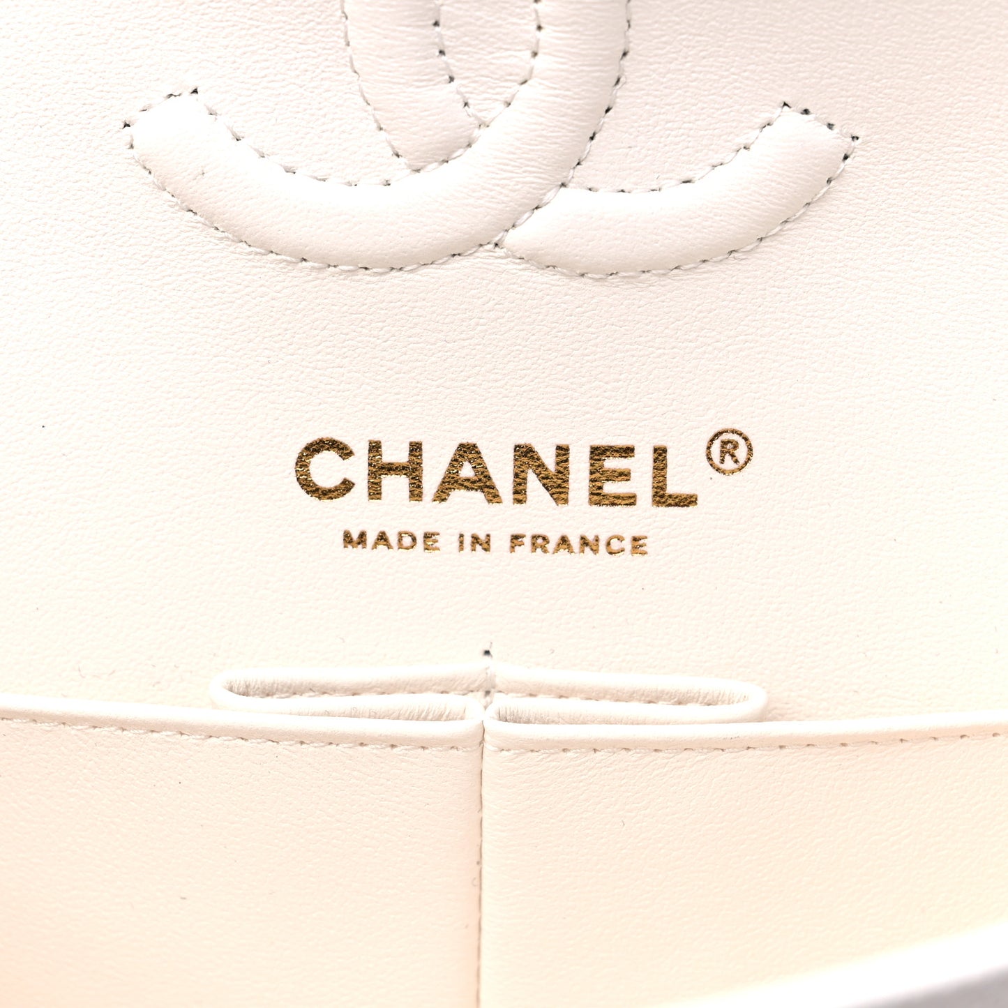 Caviar Quilted Small Double Flap White