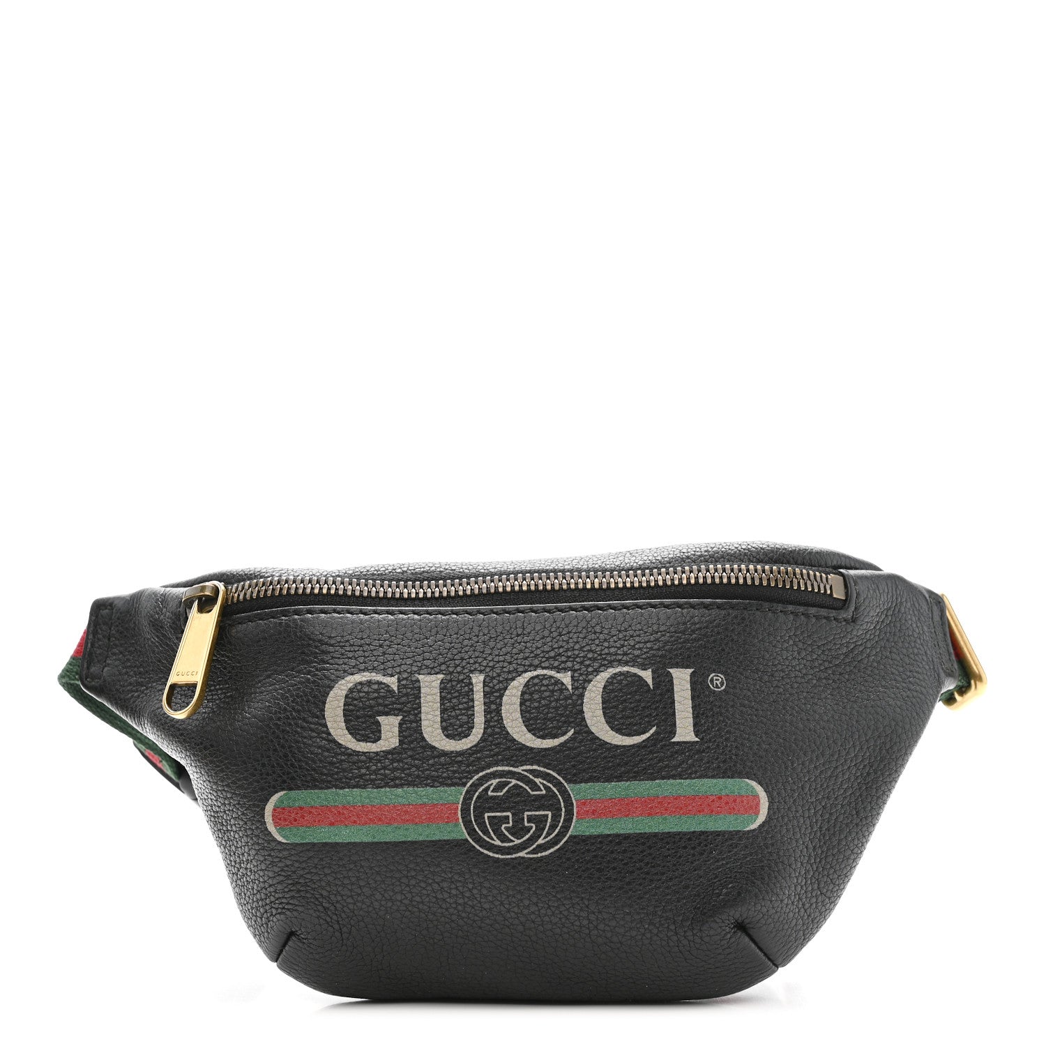 Gucci Grained Calfskin Small Logo Belt Bag Black 1 of 11