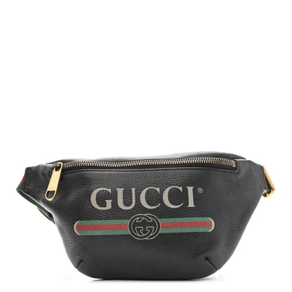 Gucci Grained Calfskin Small Logo Belt Bag Black 1 of 11
