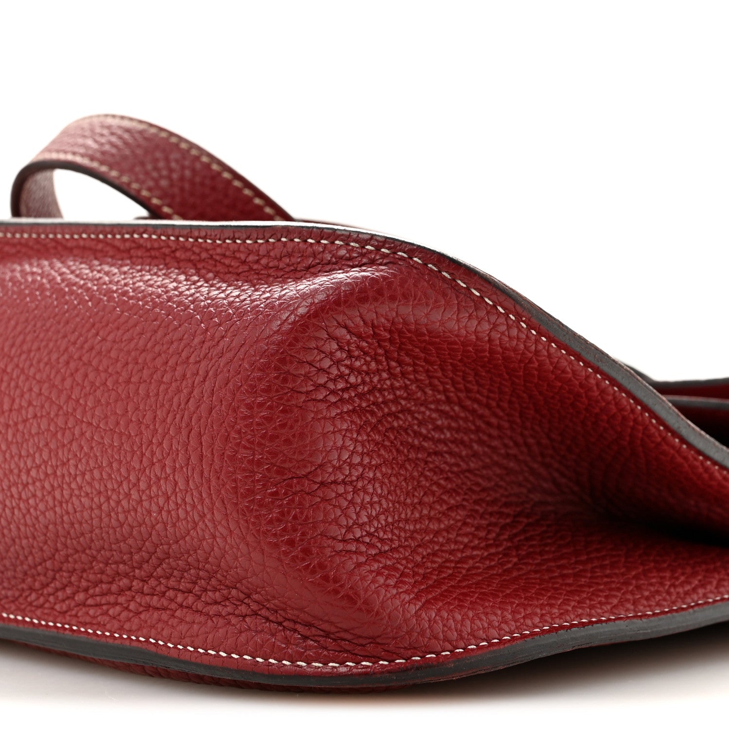 Hermes Taurillon Clemence Halzan 31 GM Rouge H 9 of 13