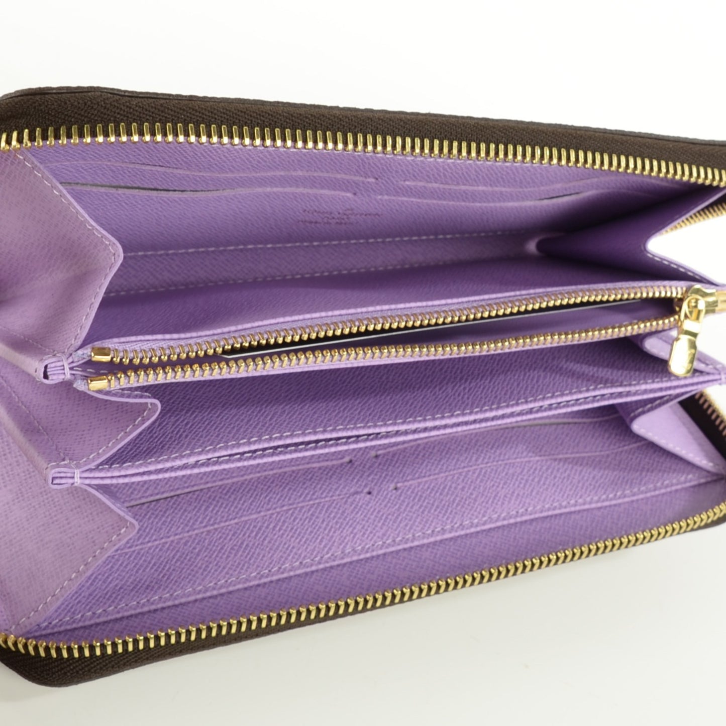 Damier Ebene Illustre Zippy Wallet Violet