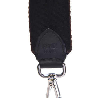 Fendi Ribbon Vitello Century FF Striped Mini Strap You Black Tobacco 4 of 4