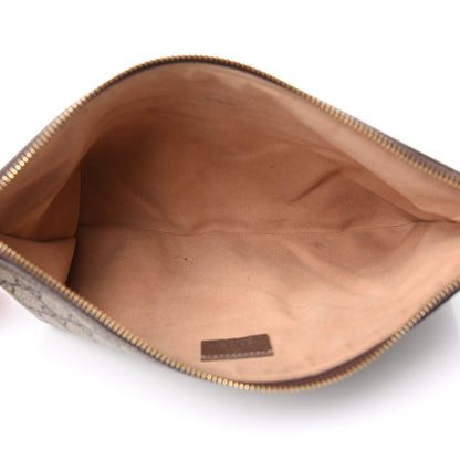 Gucci GG Supreme Monogram Large Ophidia Pouch Clutch Brown 4 of 12