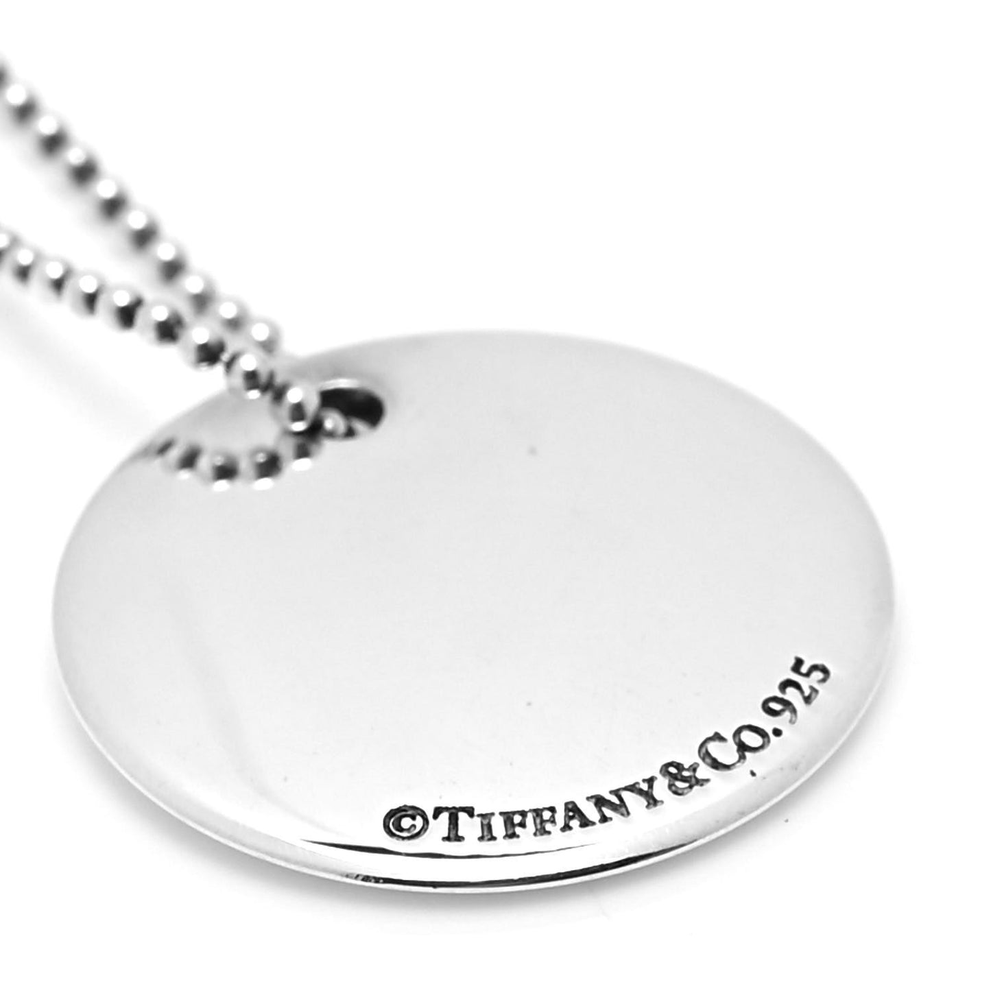 Sterling Silver Letter J Disc Pendant Necklace