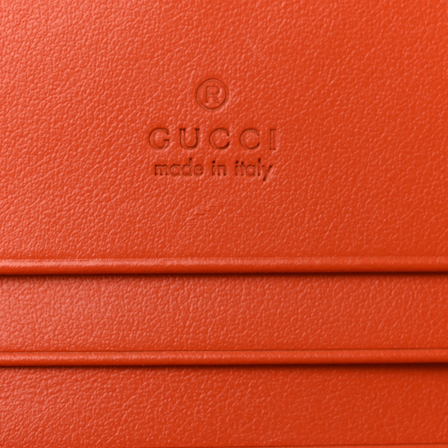 Gucci Calfskin GG Matelasse Card Case Wallet Deep Orange 6 of 7