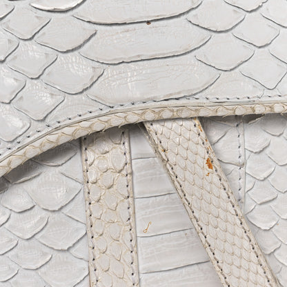 Christian Dior Snakeskin Saddle Bag White 16 of 16
