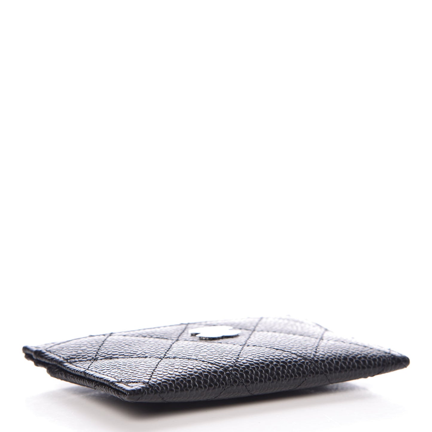 Caviar Quilted Card Holder Black