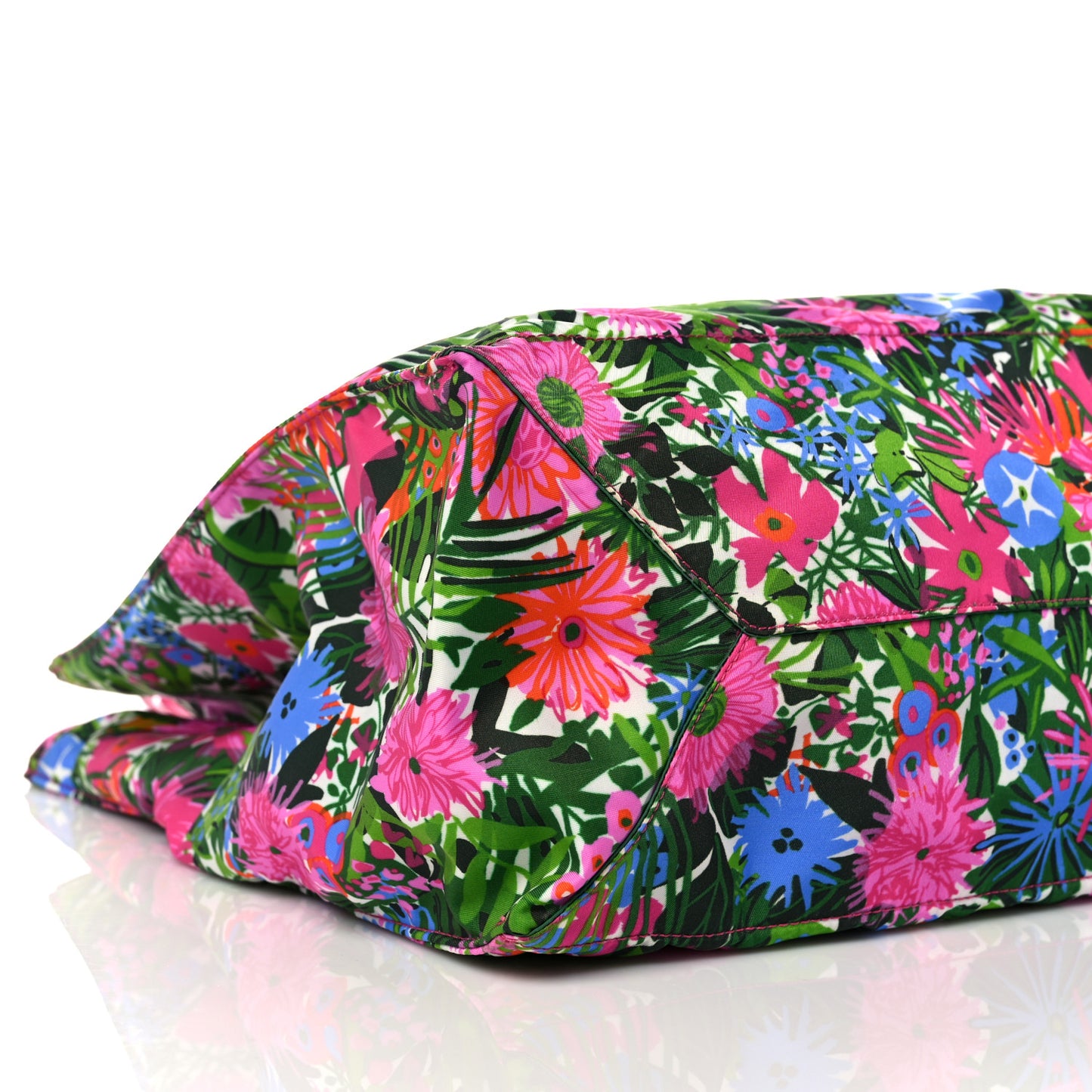 Tessuto Nylon Floral Print Tote Pink