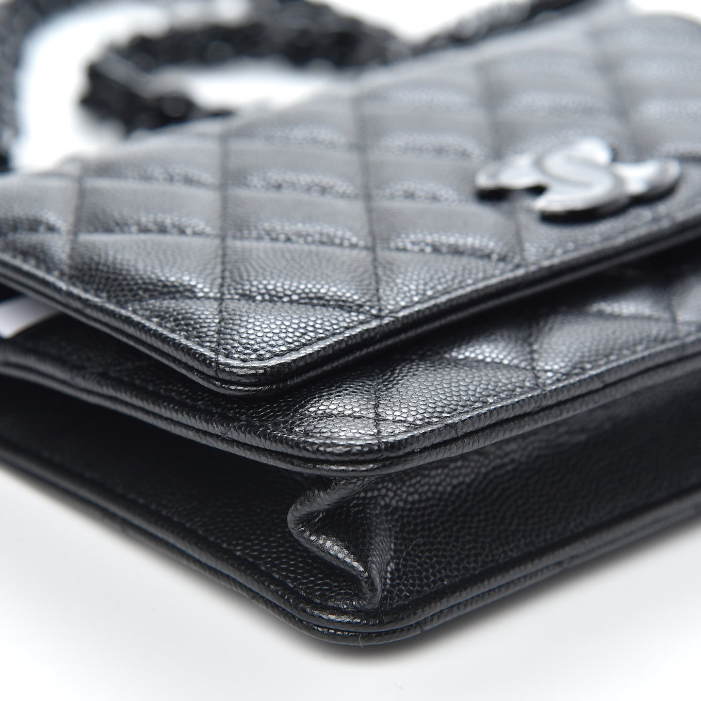 Caviar Quilted My Everything Wallet On Chain WOC Black