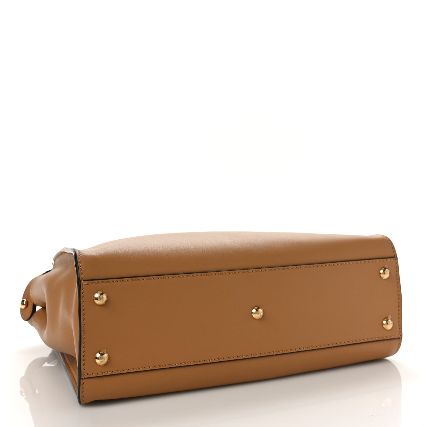 Vitello Seta Canvas FF Embroidered Medium Peekaboo Iconic Satchel Miele