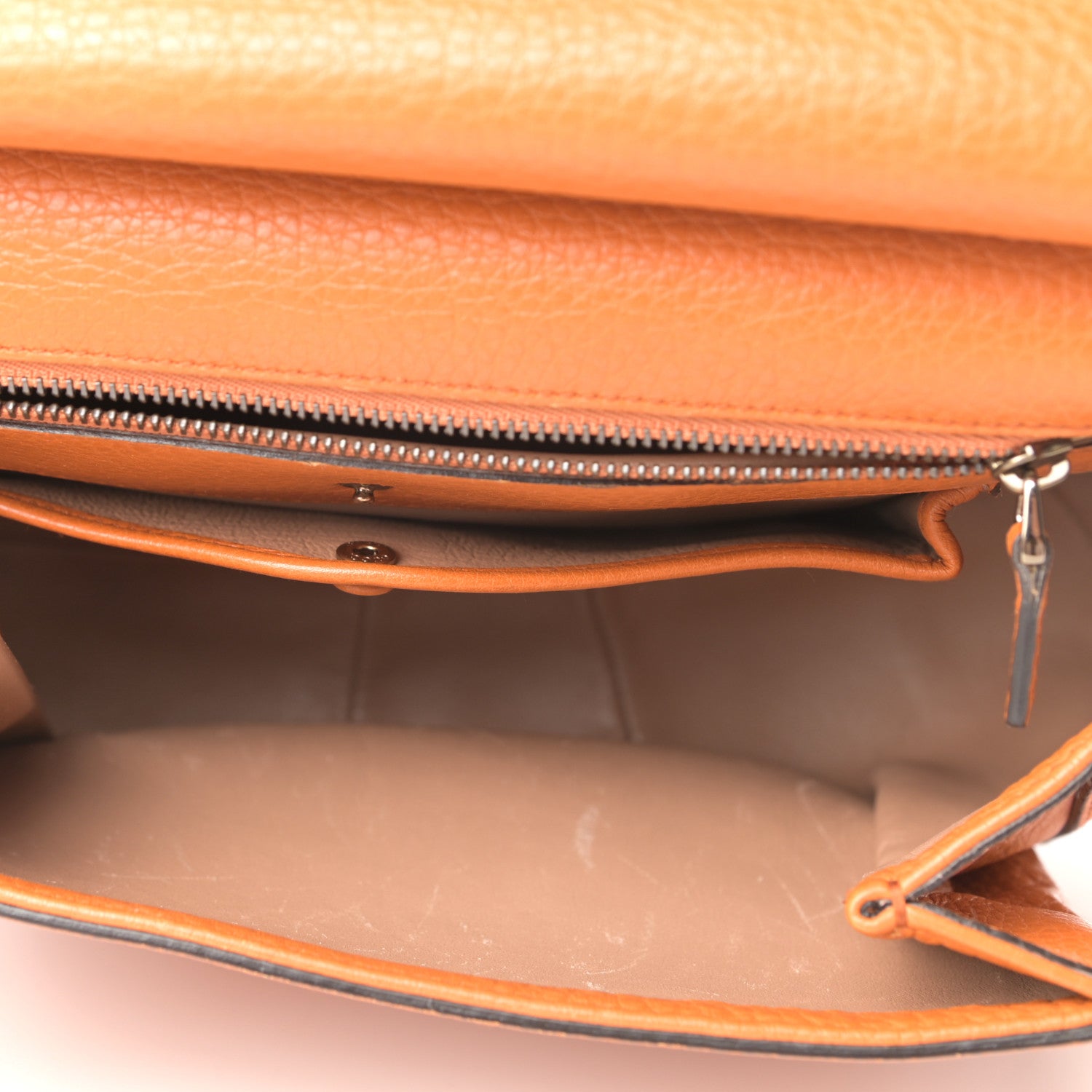 Gucci Calfskin Medium Nouveau Fringe Shoulder Bag Orange 5 of 9