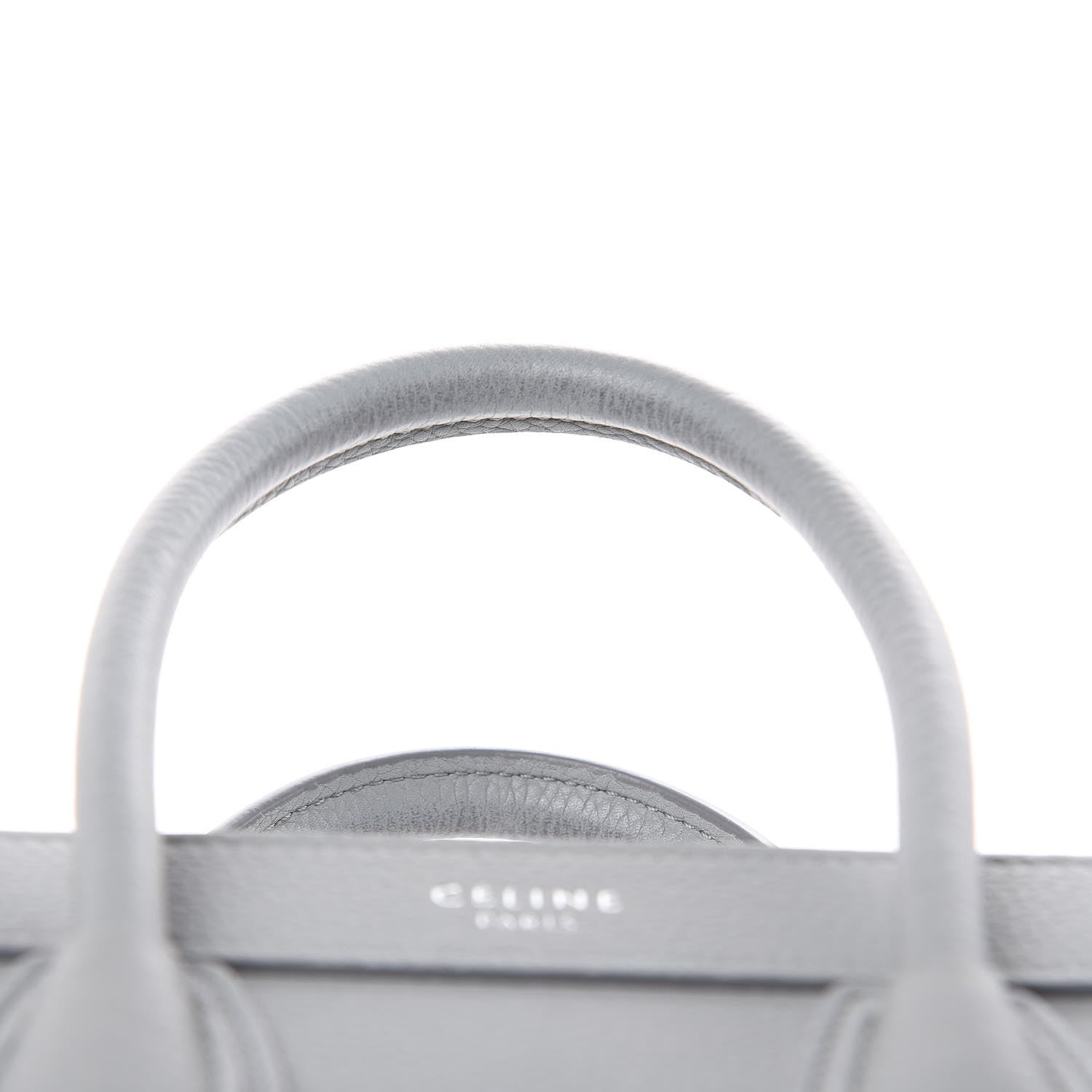 Celine Drummed Calfskin Nano Luggage Pearl Blue 14 of 15