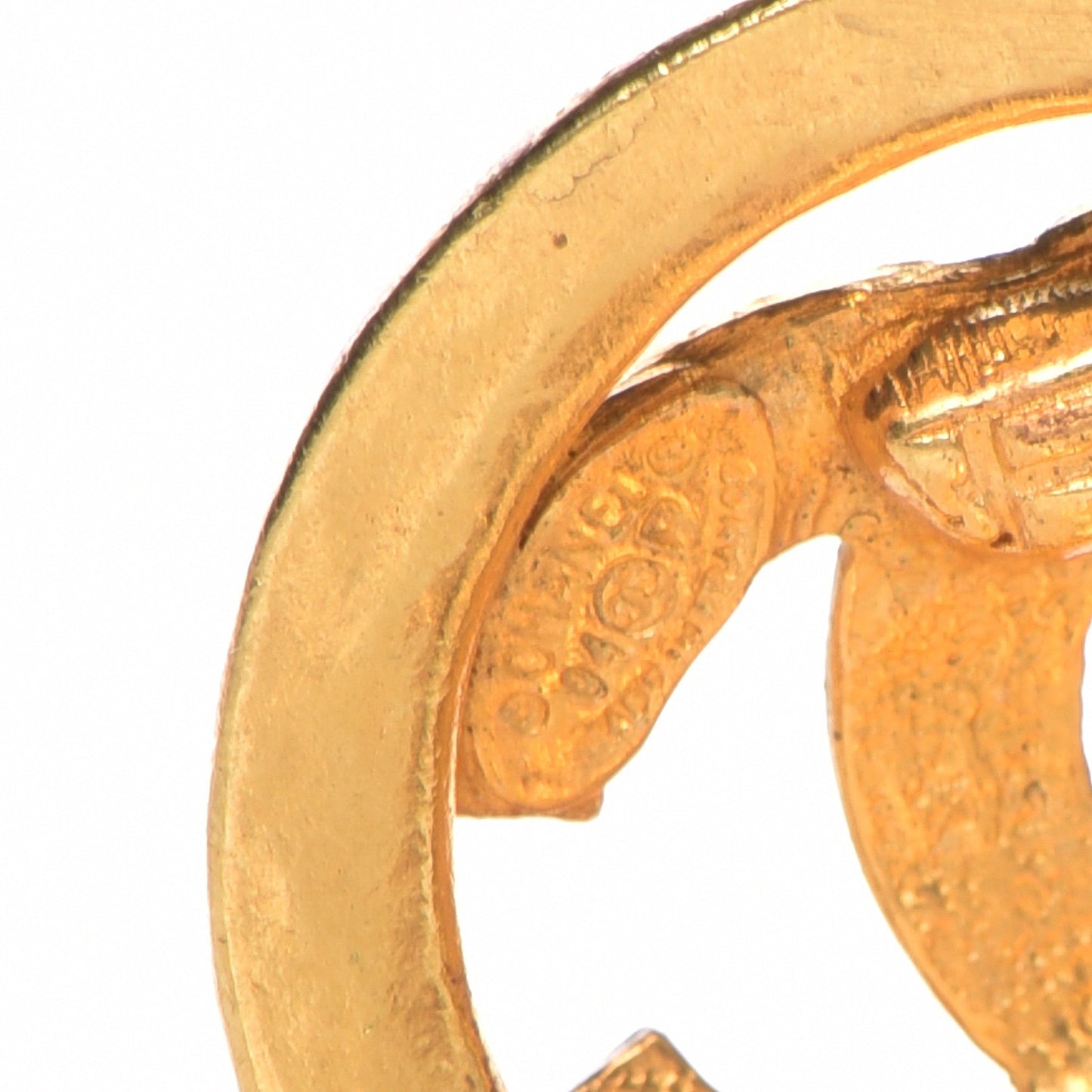 CC Clip On Earrings Gold