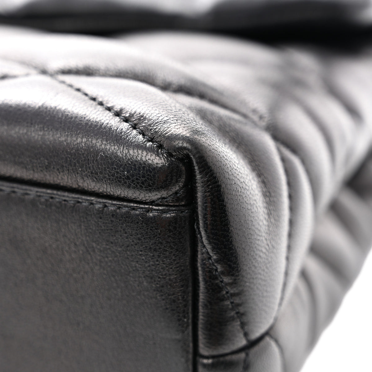 Saint Laurent Lambskin Quilted Sade Puffer Envelope Clutch Black 18 of 18