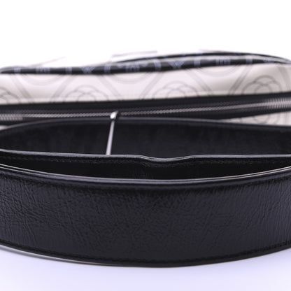 Chanel Coated Canvas Calfskin Camellia Printed Camera Case Black Beige 13 of 13