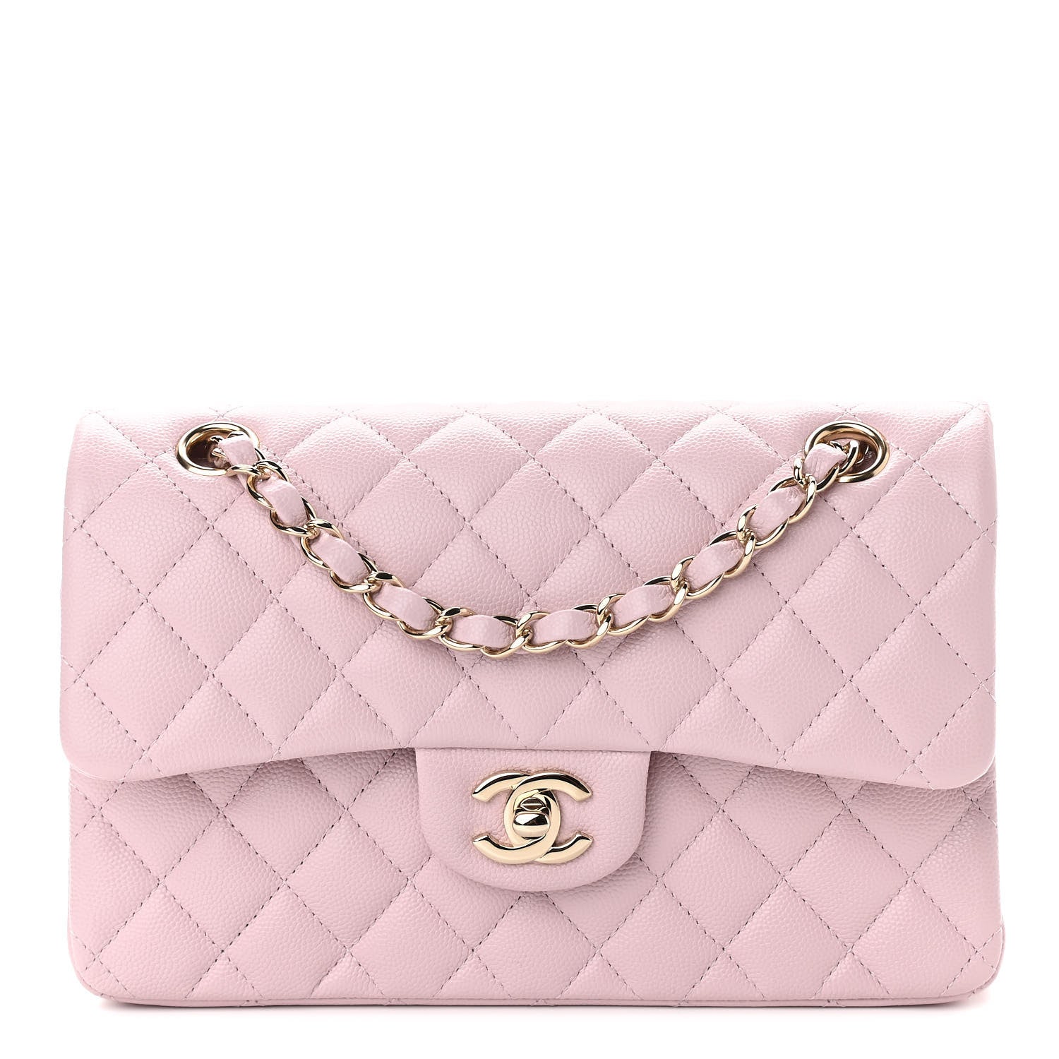 Chanel Caviar Quilted Small Double Flap Light Pink 1 of 10