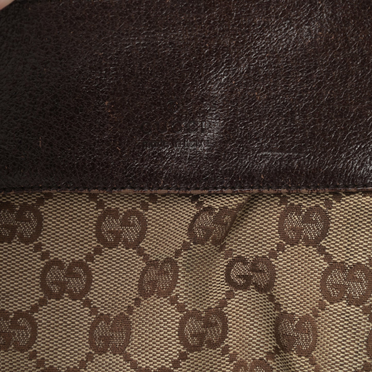 GG Monogram Double Pocket Belt Bag Dark Brown