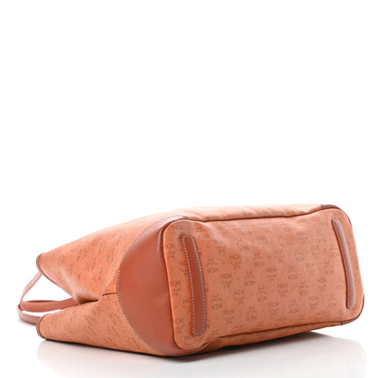 MCM Coated Canvas Shopper Tote Orange 5 of 15